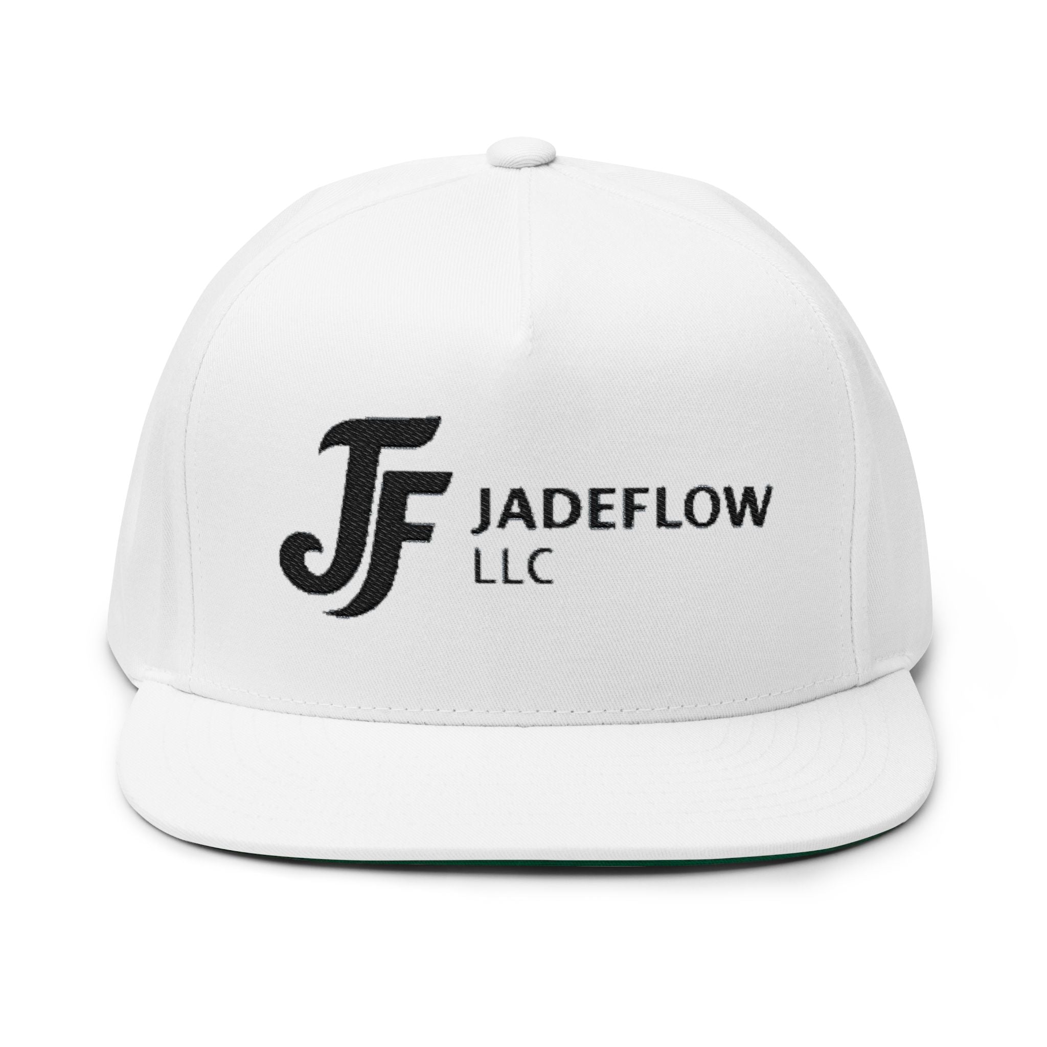 Jadeflow LLC Logo Flat Bill Cap | Embroidered Snapback Hat