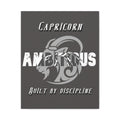 Capricorn Ambitious Matte Canvas Wall Art — "Built by Discipline" Stretched Zodiac Decor